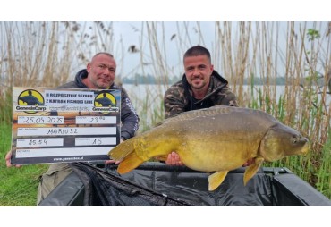 Mapka stanowisk / Wyniki zmagań zawodników na "II Rozpoczęcie sezonu karpiowego z Katran Fishing Line" 23-27.04.2025 Uroczysko Karpiowe / ELIMINACJE DO MPwWK 2025 / Wyniki na godzinę 12:00 / 25.04.2025